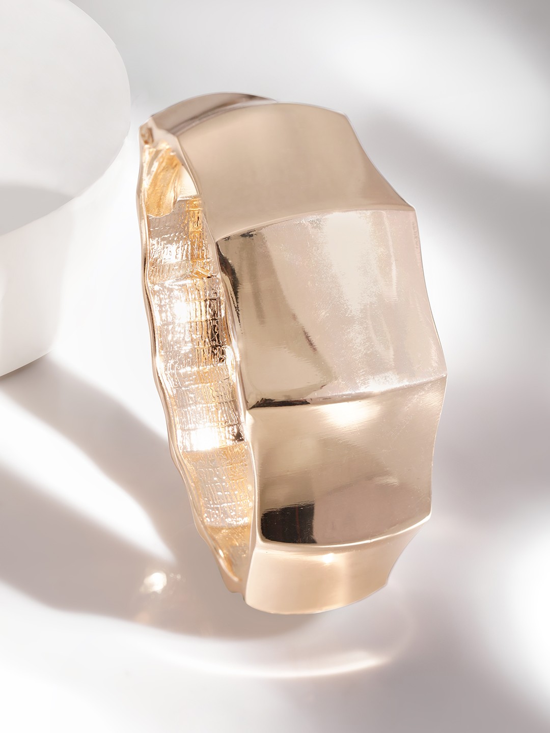 

Rubans Voguish Gold-Plated Bangle-Style Bracelet