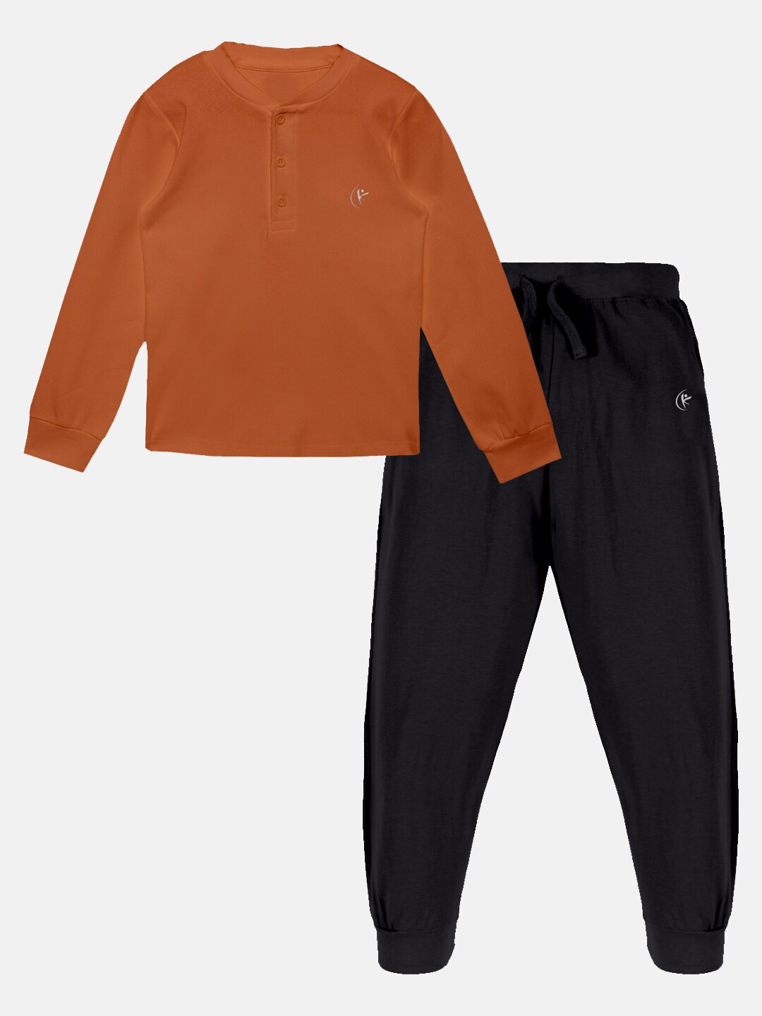 

KiddoPanti Kids T-Shirt With Track Pant, Rust