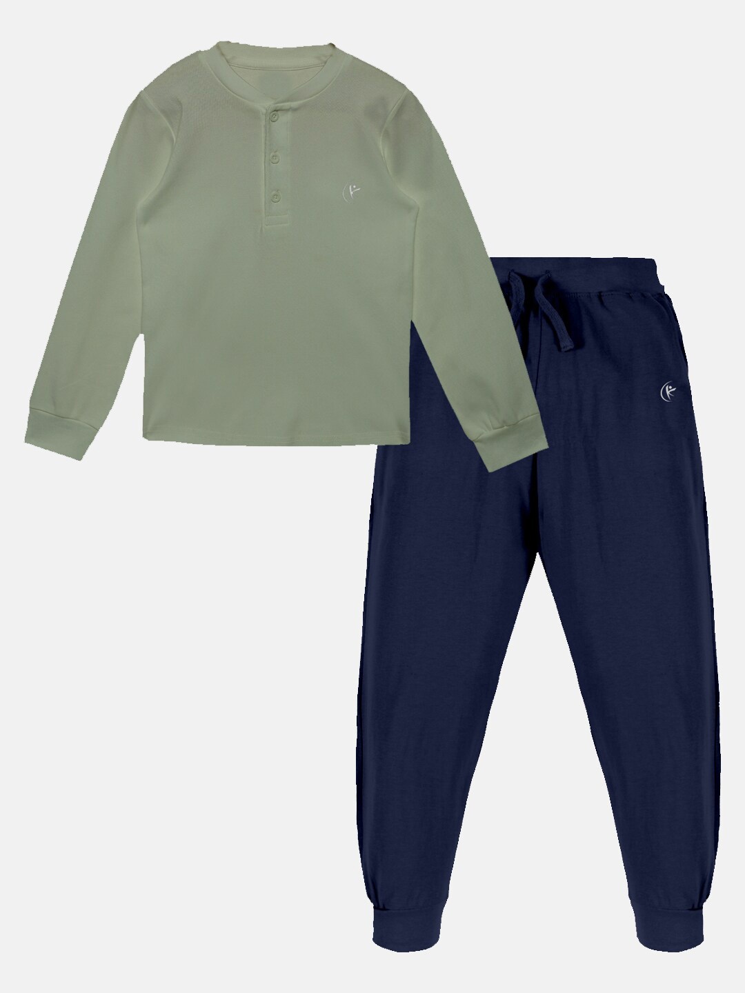 

KiddoPanti Boys Pure Cotton T-shirt With Trousers, Green