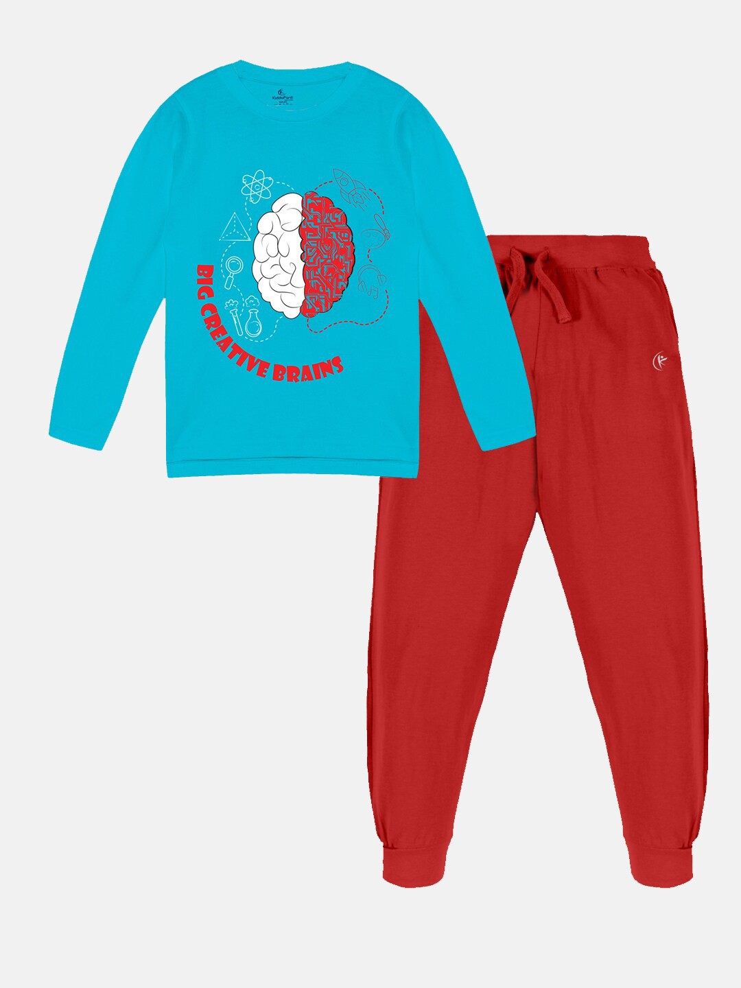 

KiddoPanti Boys Pure Cotton T-shirt With Trousers, Blue