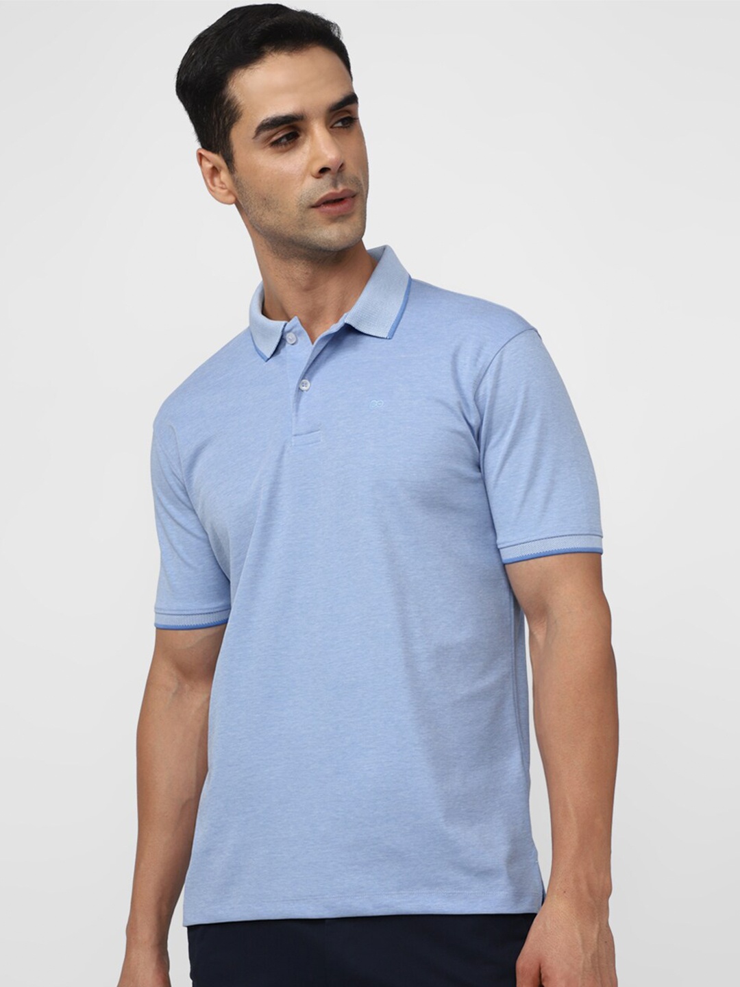 

Peter England Polo Collar Short Sleeves T-shirt, Blue