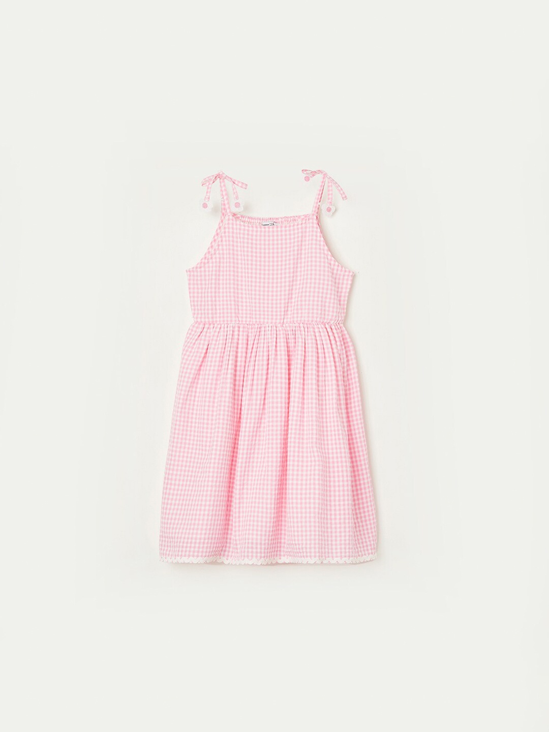 

Fame Forever by Lifestyle Girls Checked Cotton Fit & Flare Dress, Pink