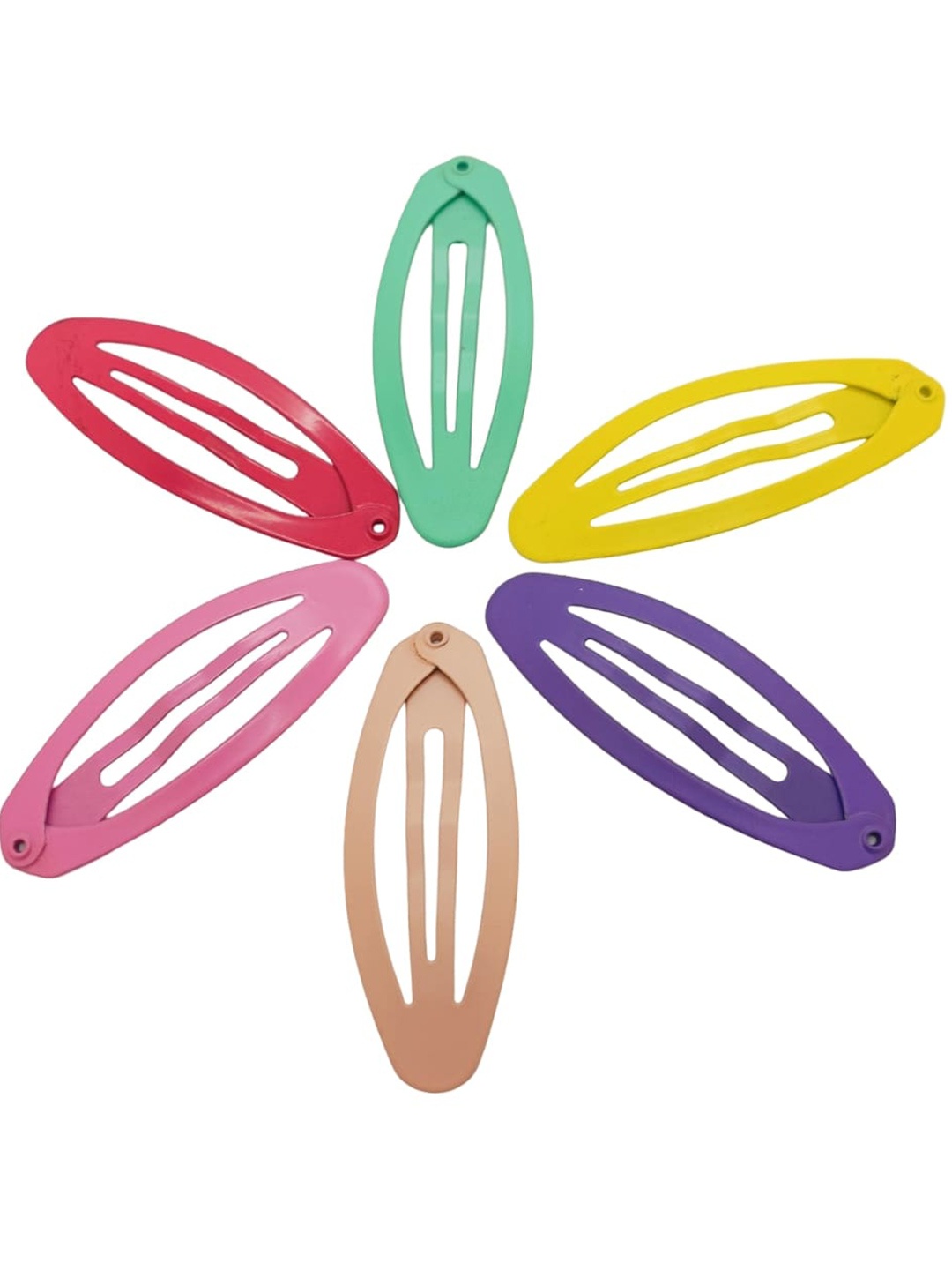 

FEMMIBELLA Girls Set of 6 Tic Tac Hair Clips, Yellow