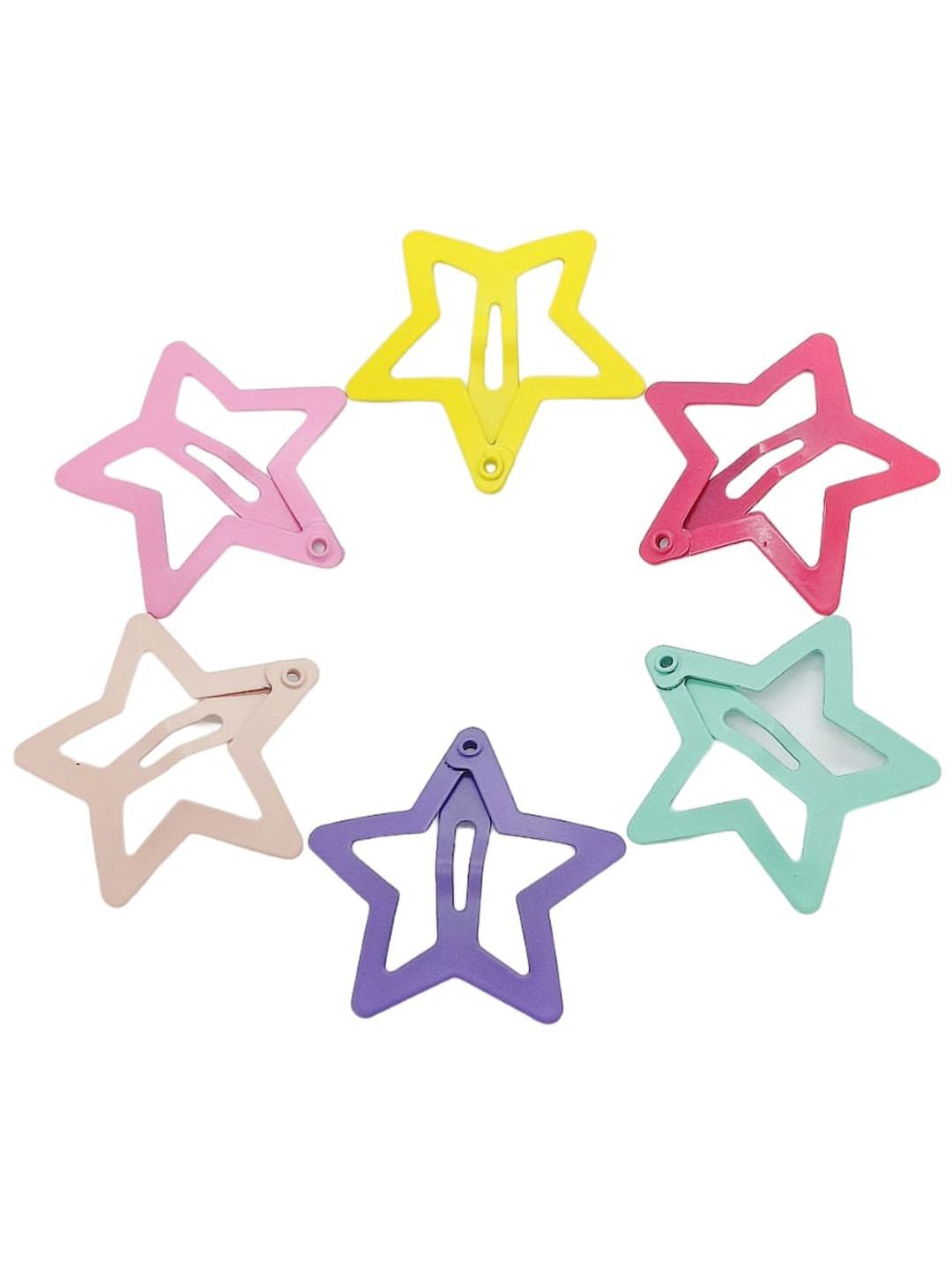 

FEMMIBELLA Girls Set of 6 Tic Tac Hair Clips, Pink