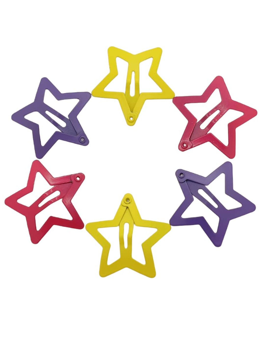 

FEMMIBELLA Girls Set of 6 Tic Tac Hair Clips, Purple