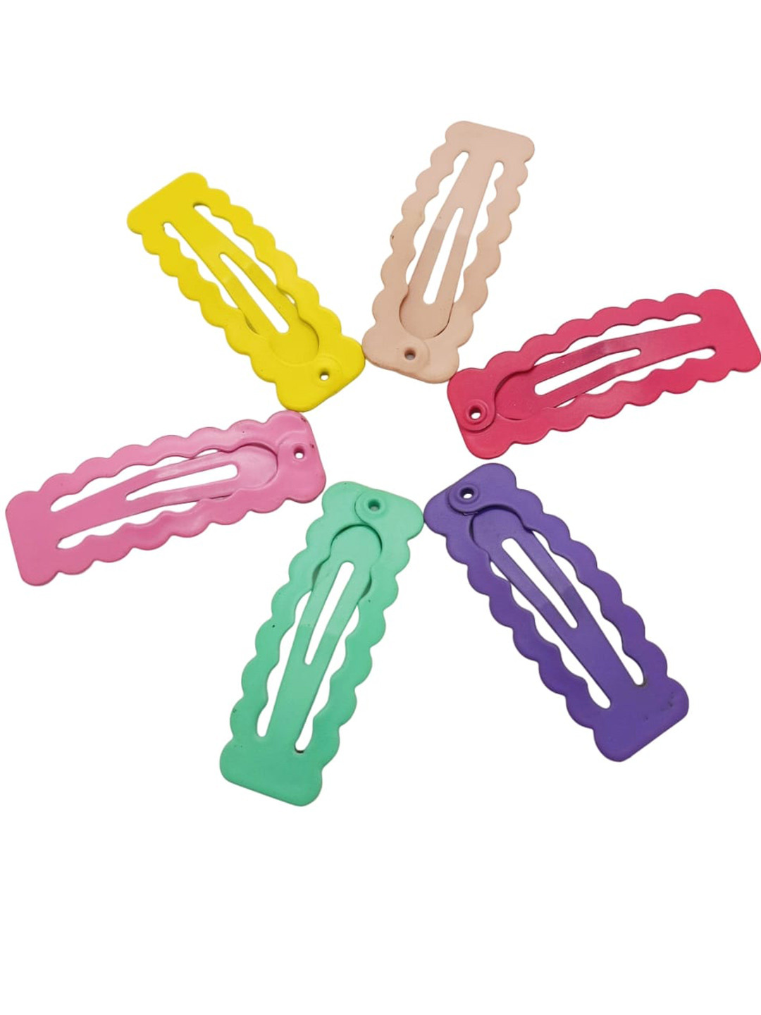 

FEMMIBELLA Girls Set of 6 Tic Tac Hair Clips, Red