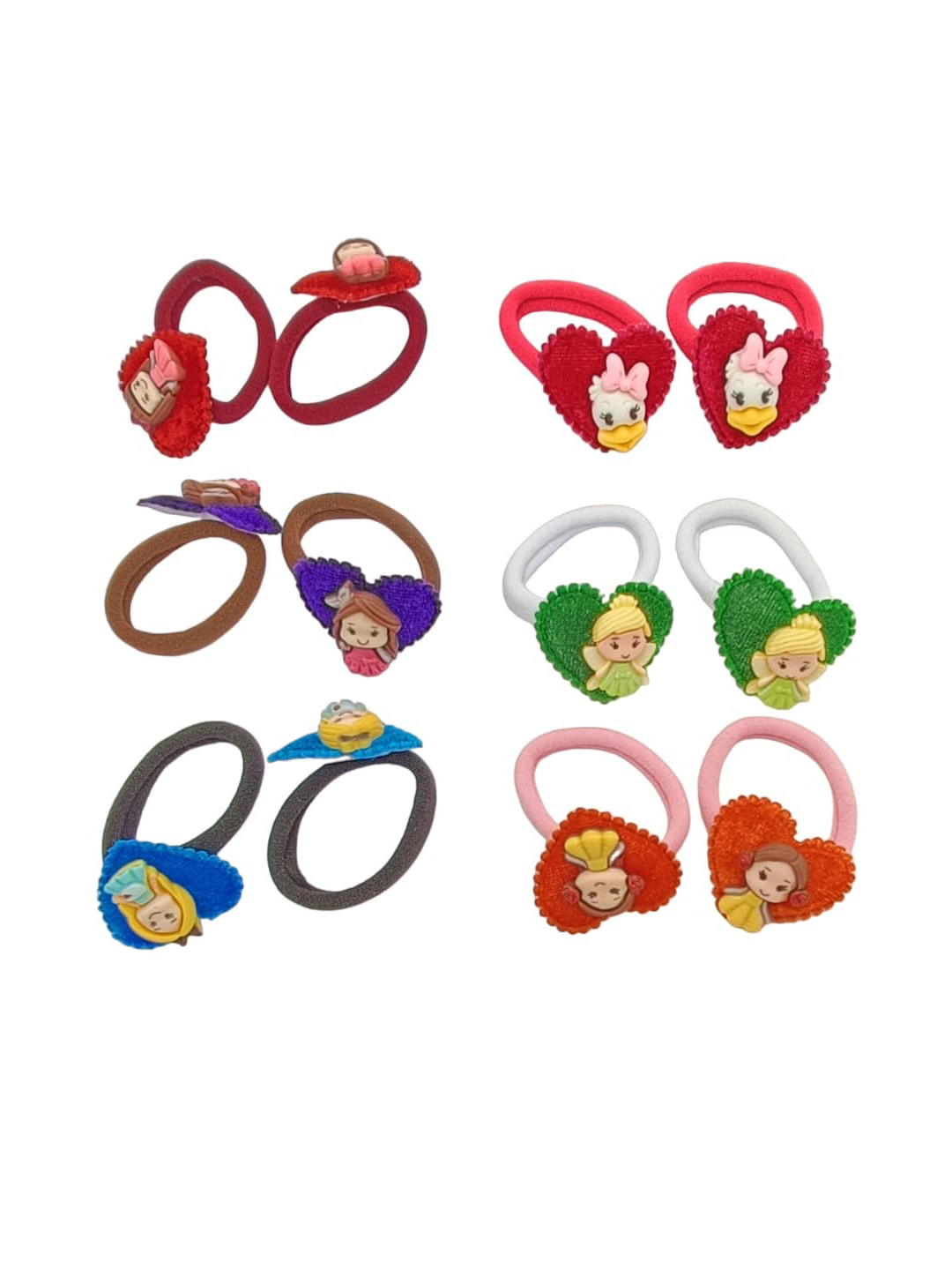 

FEMMIBELLA Girls Ponytail Holders, Red