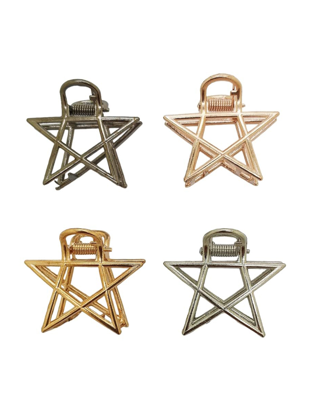 

FEMMIBELLA Set of 4 Claw Clips, Gold