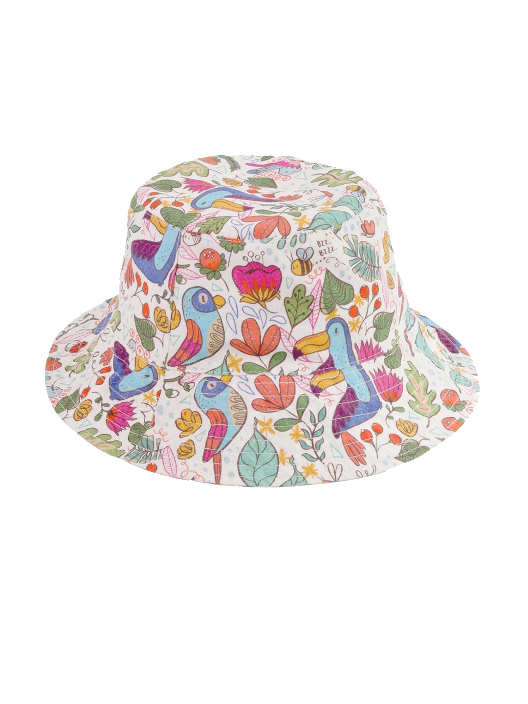

Alicia Souza Kids Printed Cotton Reversible Bucket Hat, White