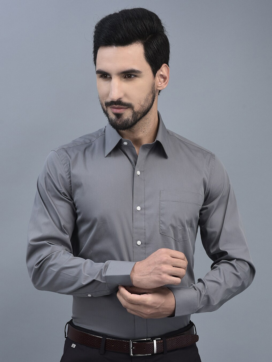 CANOE Relaxed Tailored Fit Formal Shirt, Grey