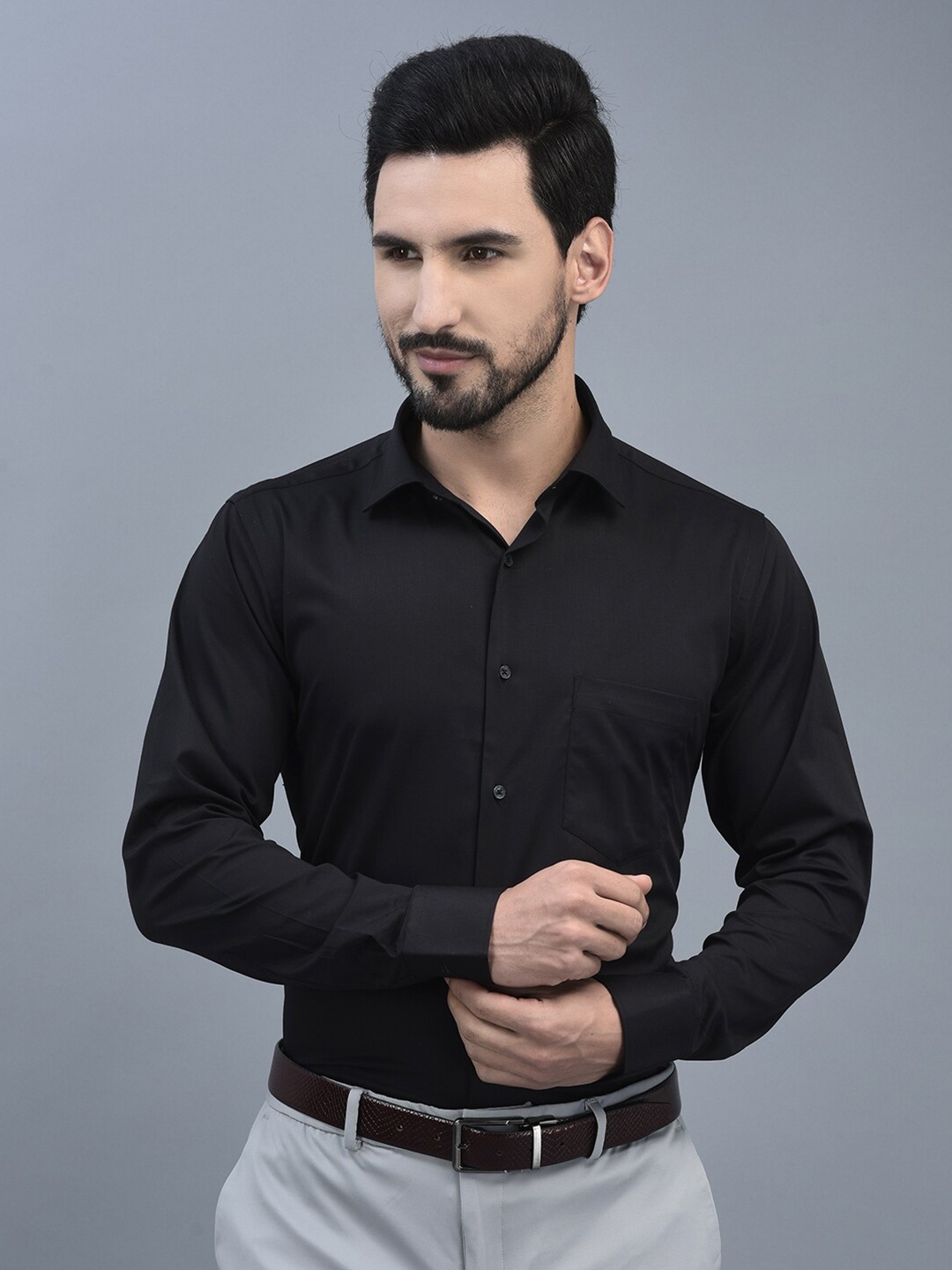 

CANOE Relaxed Tailored Fit Formal Shirt, Black