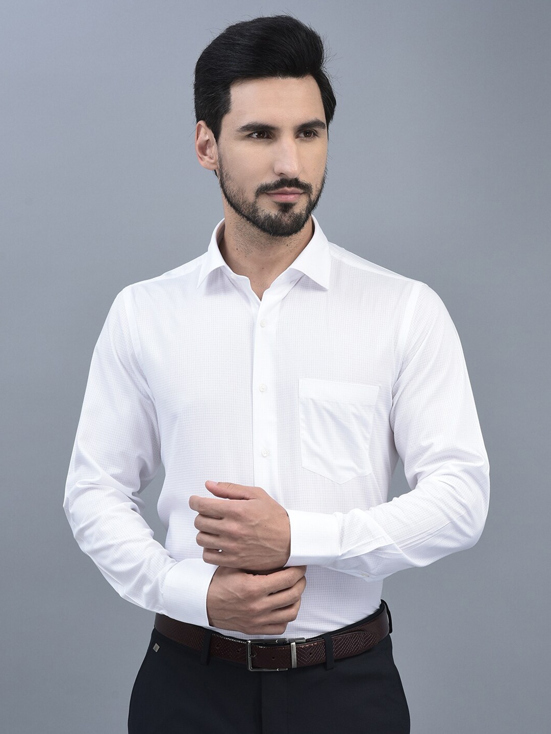 

CANOE Relaxed Tailored Fit Opaque Formal Shirt, White