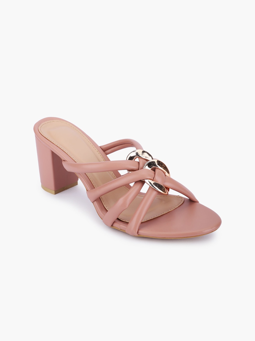 

DressBerry Pink Open Back Block Heels
