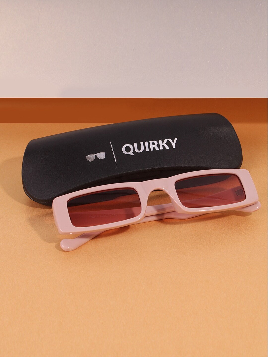

QUIRKY Unisex Rectangle UV Protected Lens Sunglasses, Pink