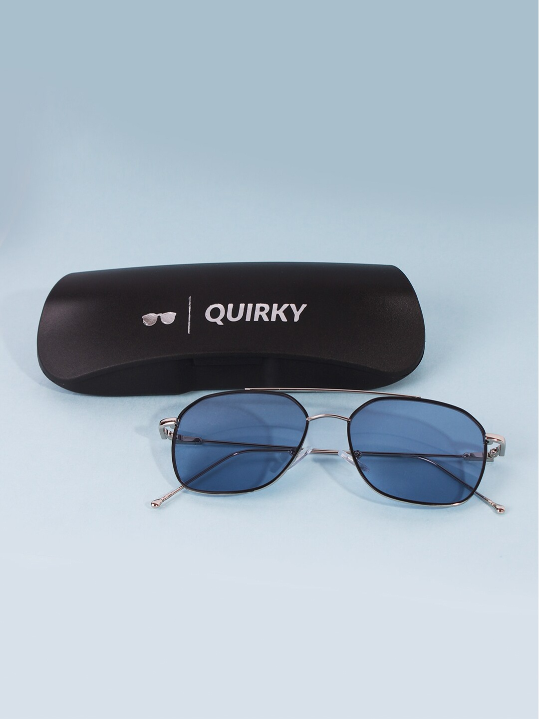 

QUIRKY Unisex Aviator UV Protected Lens Sunglasses, Blue