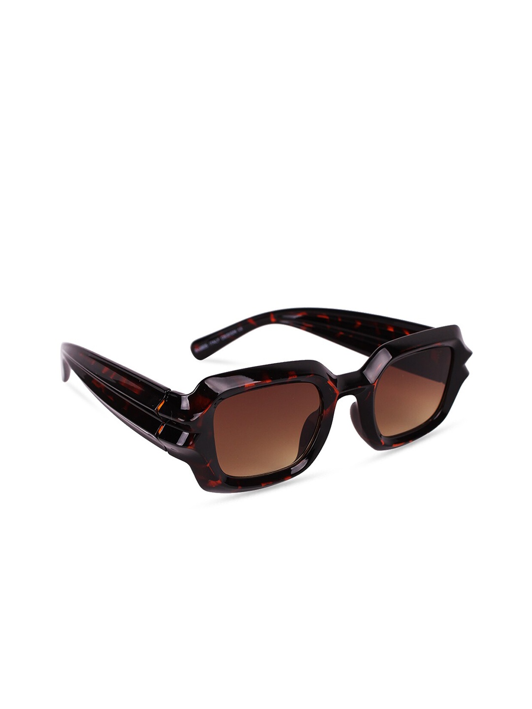 

QUIRKY Unisex Square UV Protected Lens Sunglasses, Brown