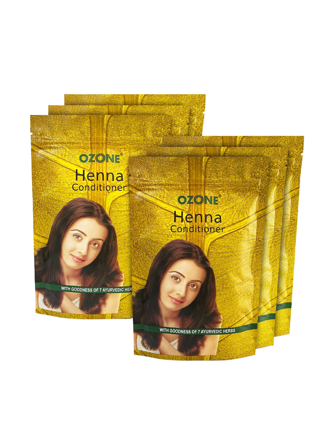 

Ozone Pack Of 6 Henna Conditioner with 7 Ayurvedic Herbs - 200 g Each, Yellow