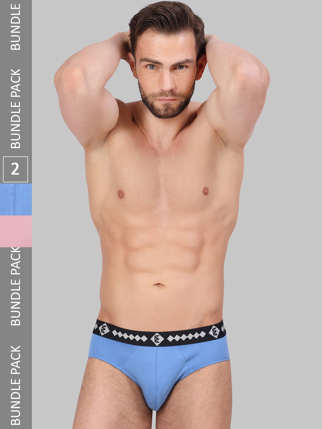 

Zombom Pack Of 2 Basic Briefs BDBR_COMBO_PINK-SKY_M, Blue