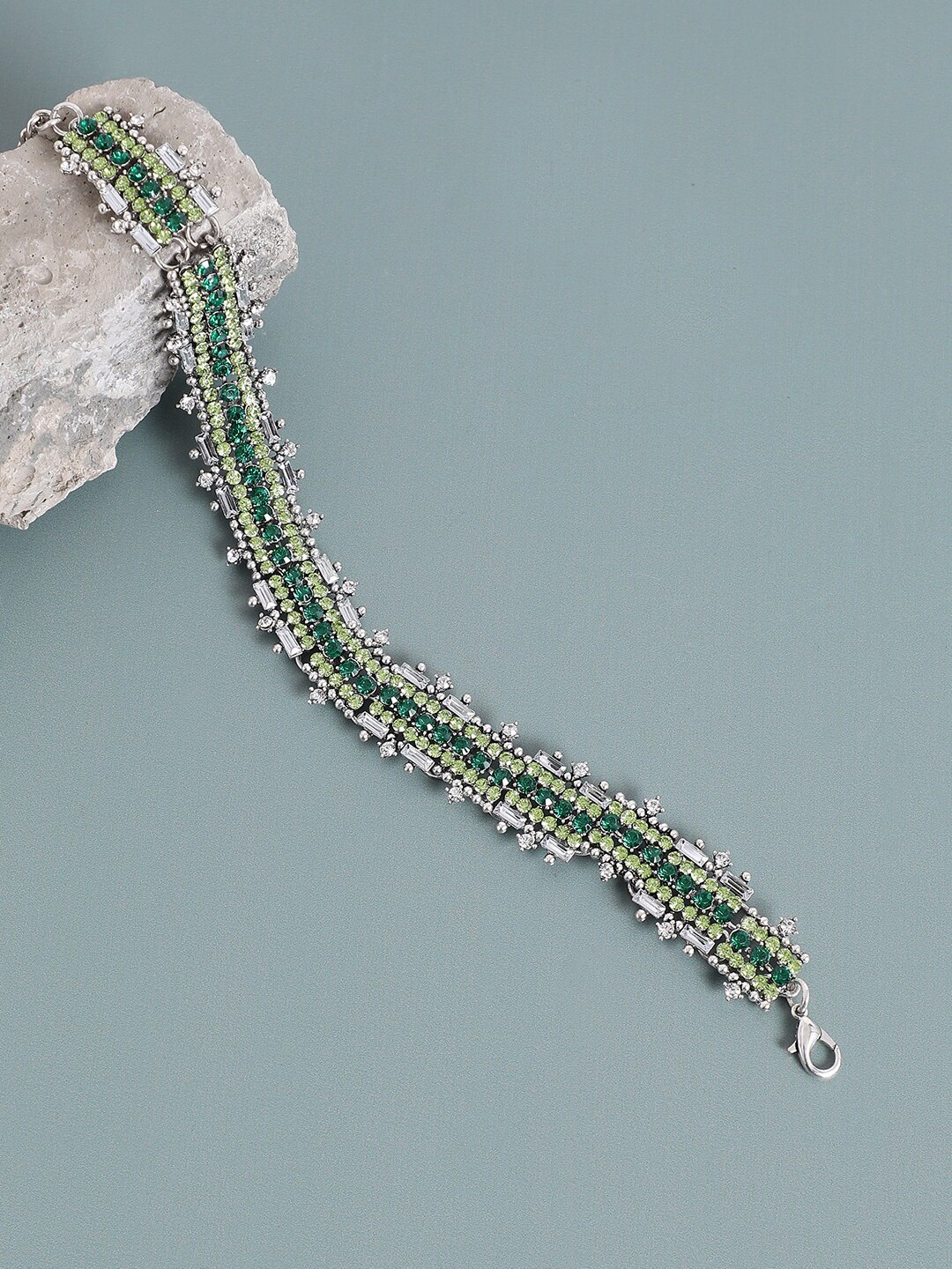 

SOHI Silver-Plated Crystal Choker Necklace