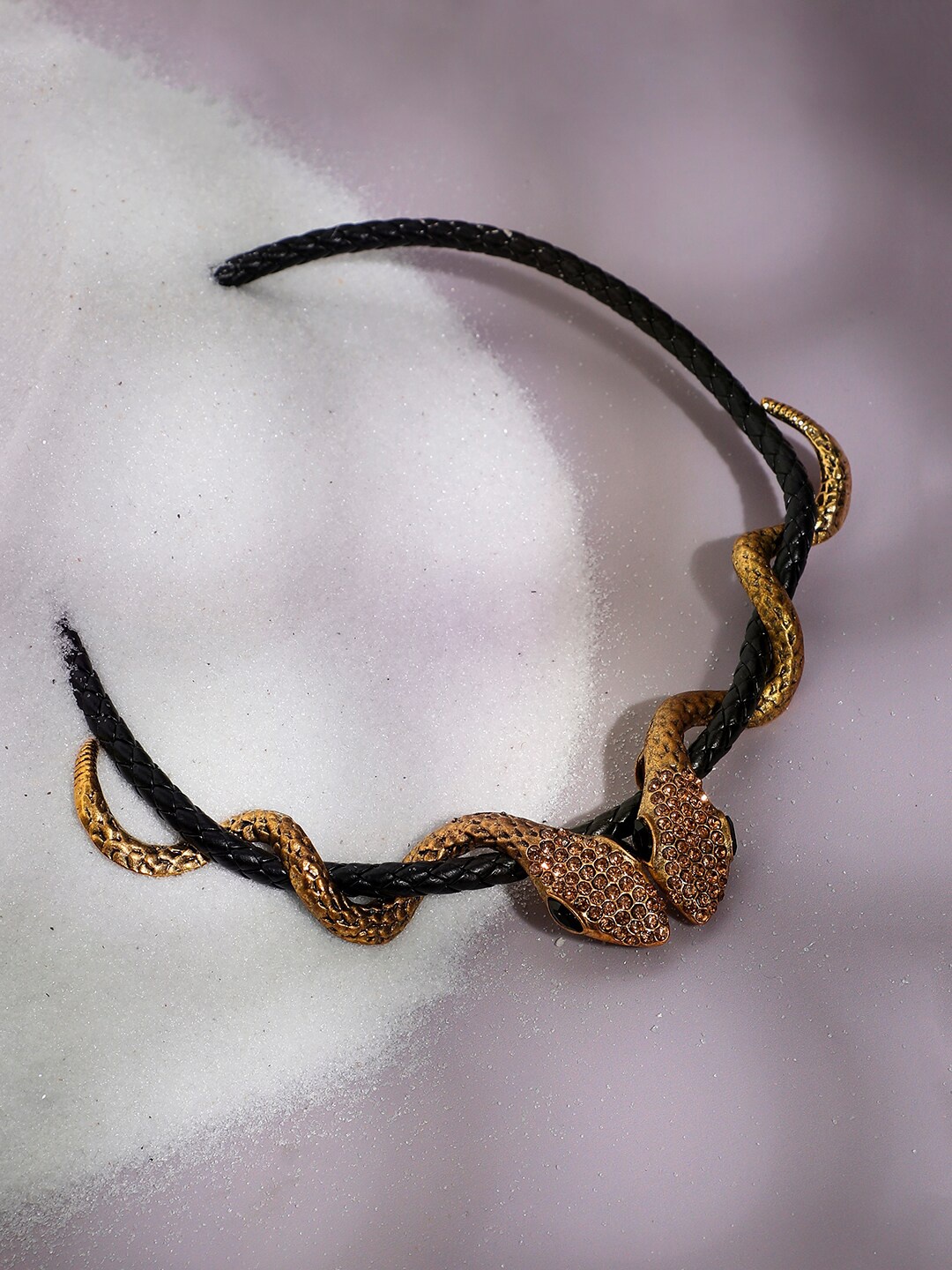 

SOHI Gold-Plated Stone-Studded Necklace