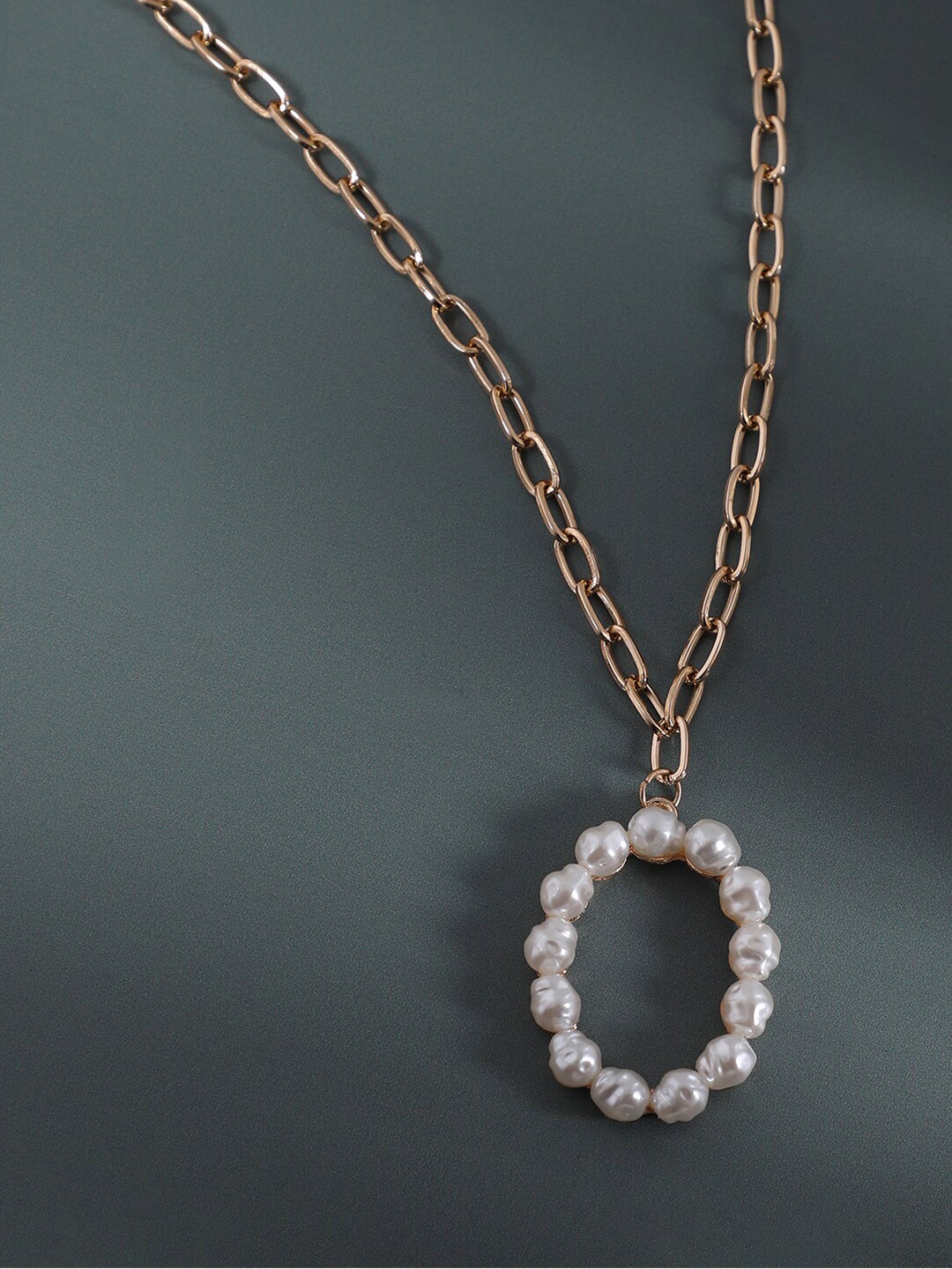 

SOHI Gold Plated Pearls Beaded Chain