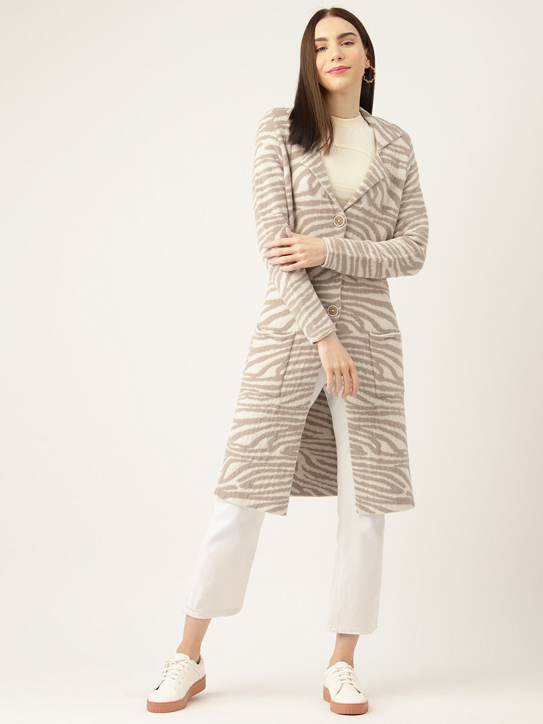 

APSLEY Women Printed Longline Cardigan, Multi