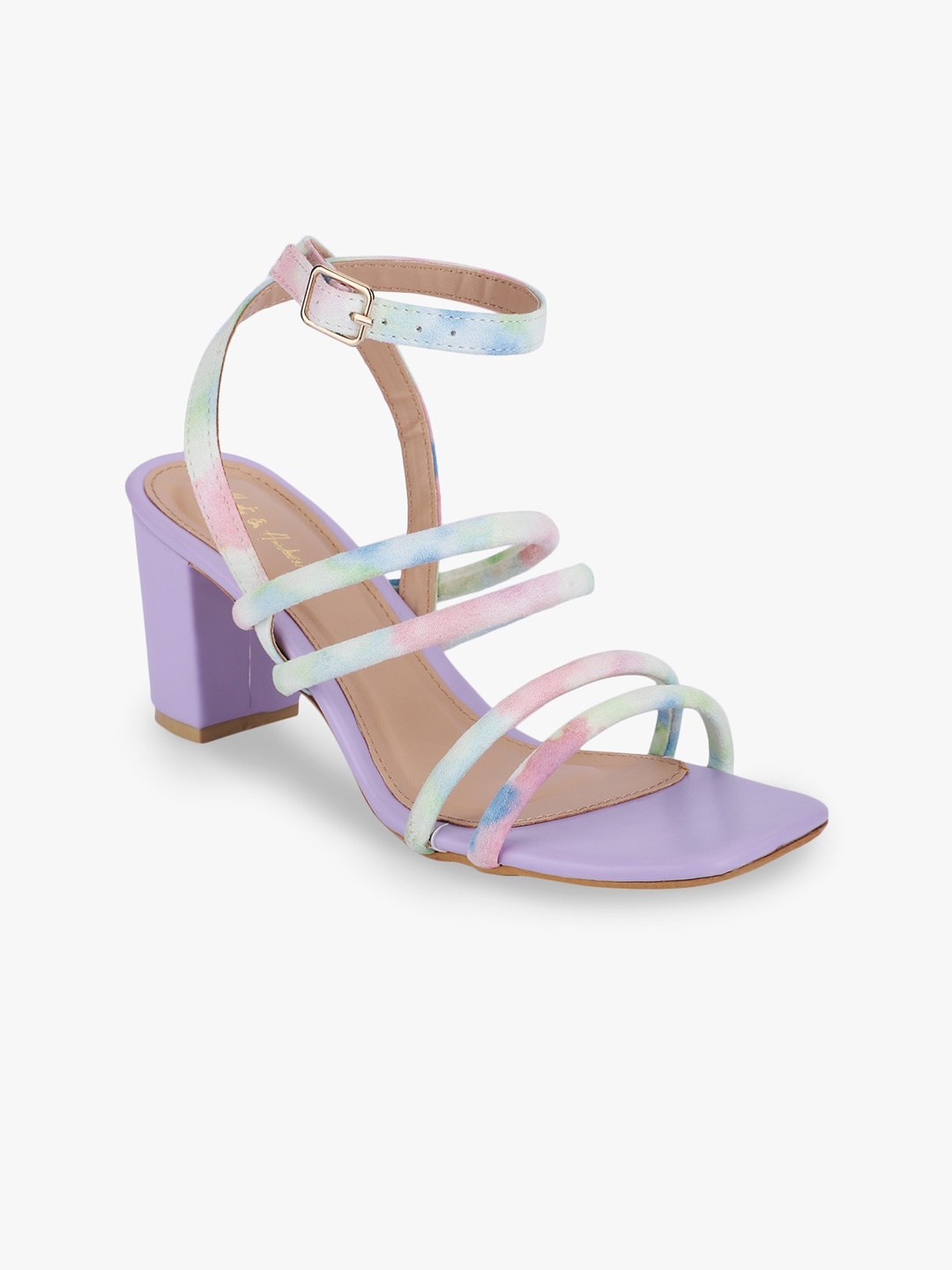 

Mast & Harbour Purple Block Heels With Ankle Loop