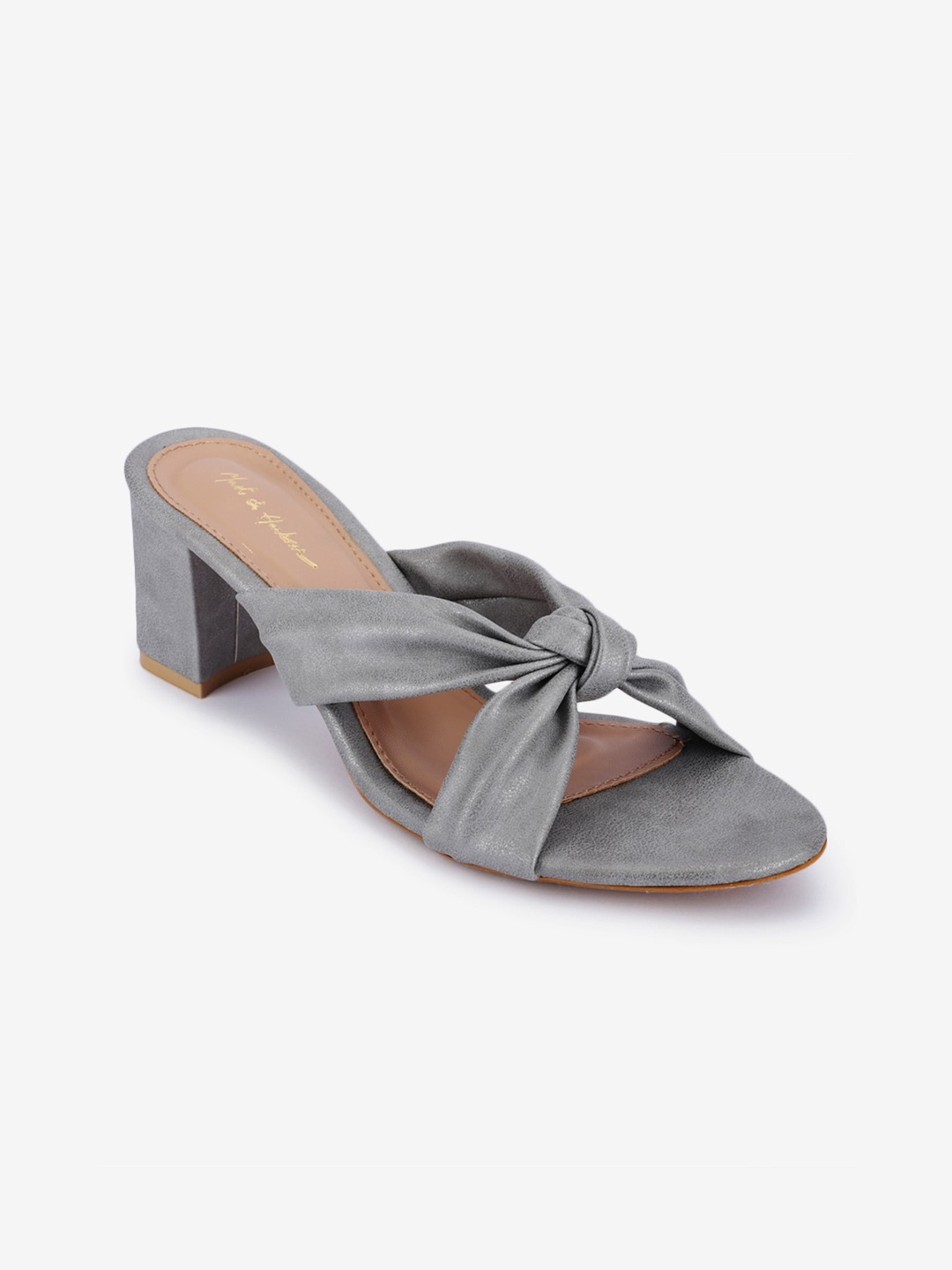 

Mast & Harbour Grey Open Back Block Heels