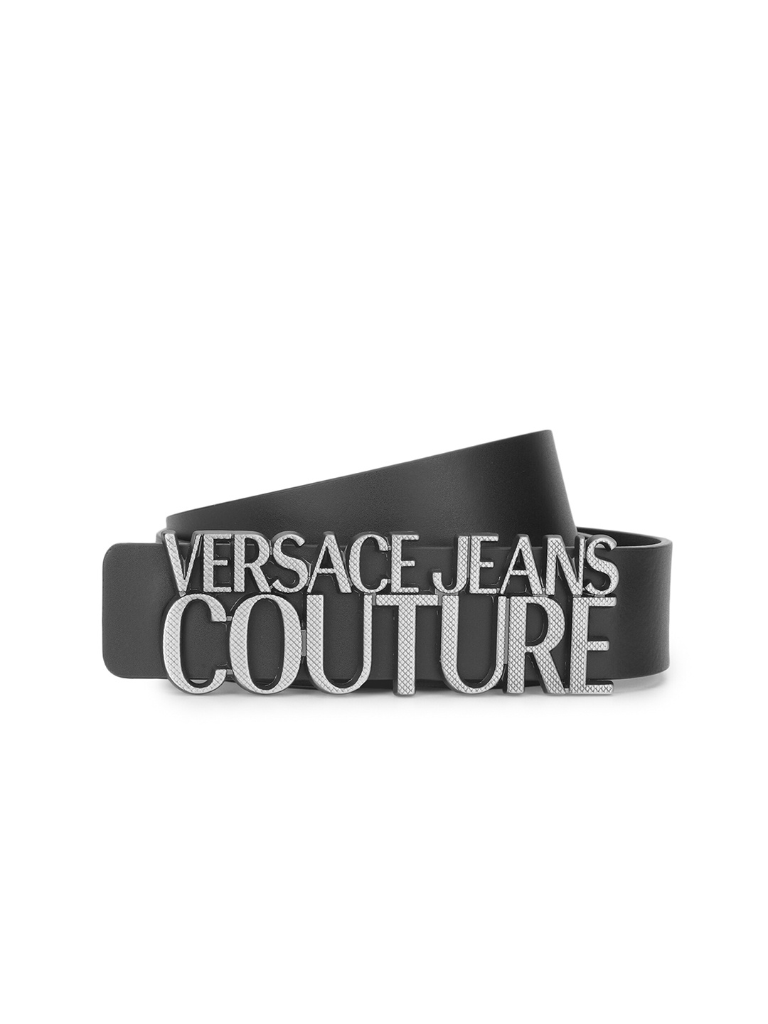 

Versace Jeans Couture Men Buckle Leather Belt, Black