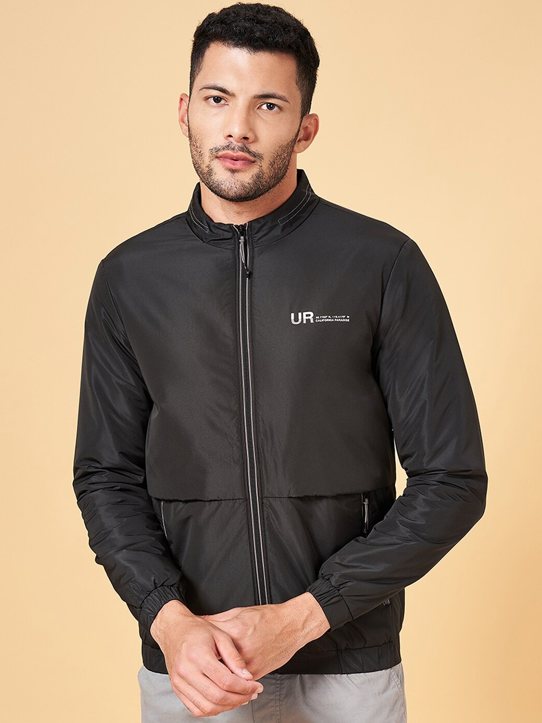 

Urban Ranger by pantaloons Mock Collar Puffer Jacket, Black