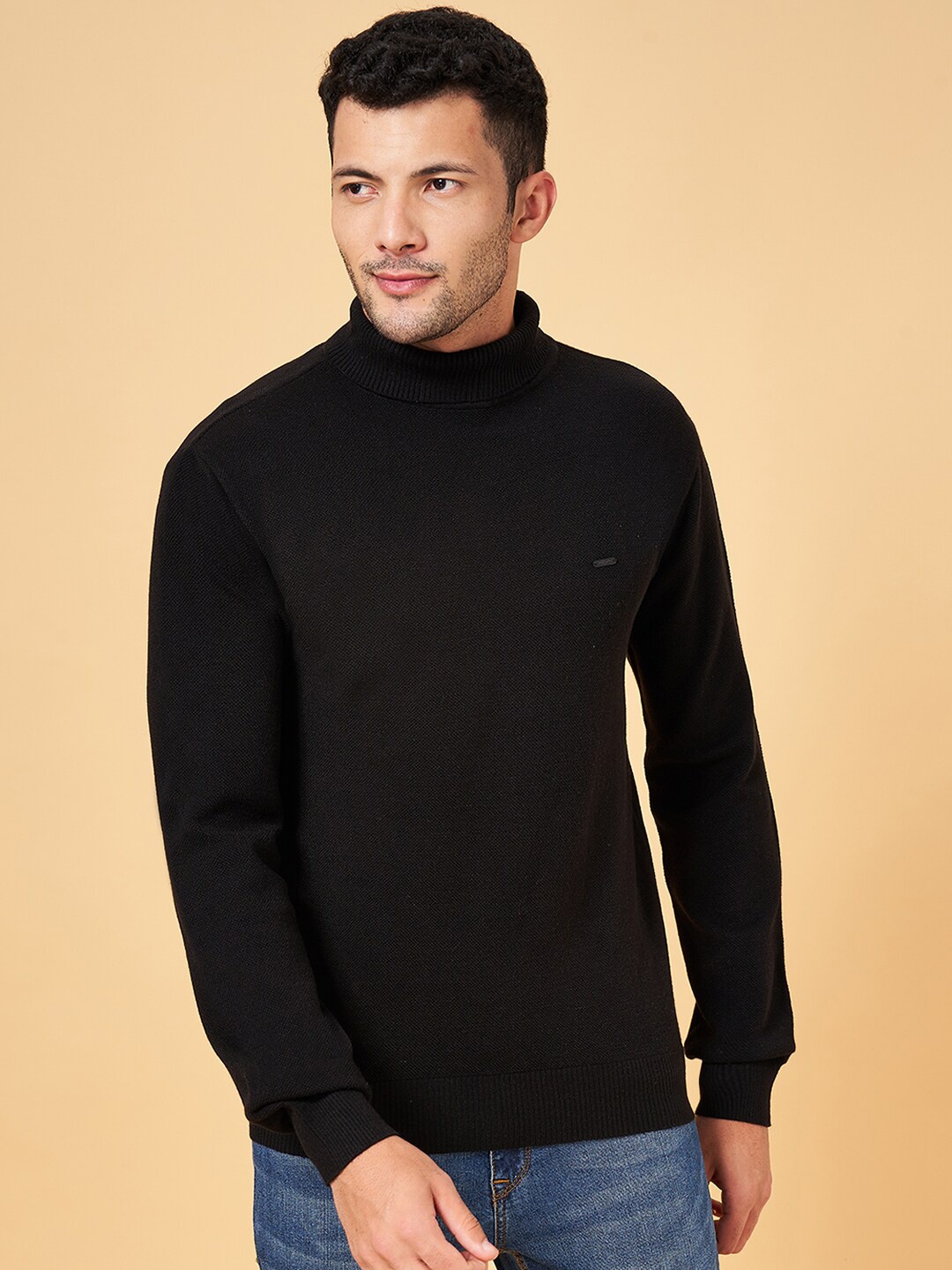 

BYFORD by Pantaloons Turtle Neck Acrylic Pullover, Black