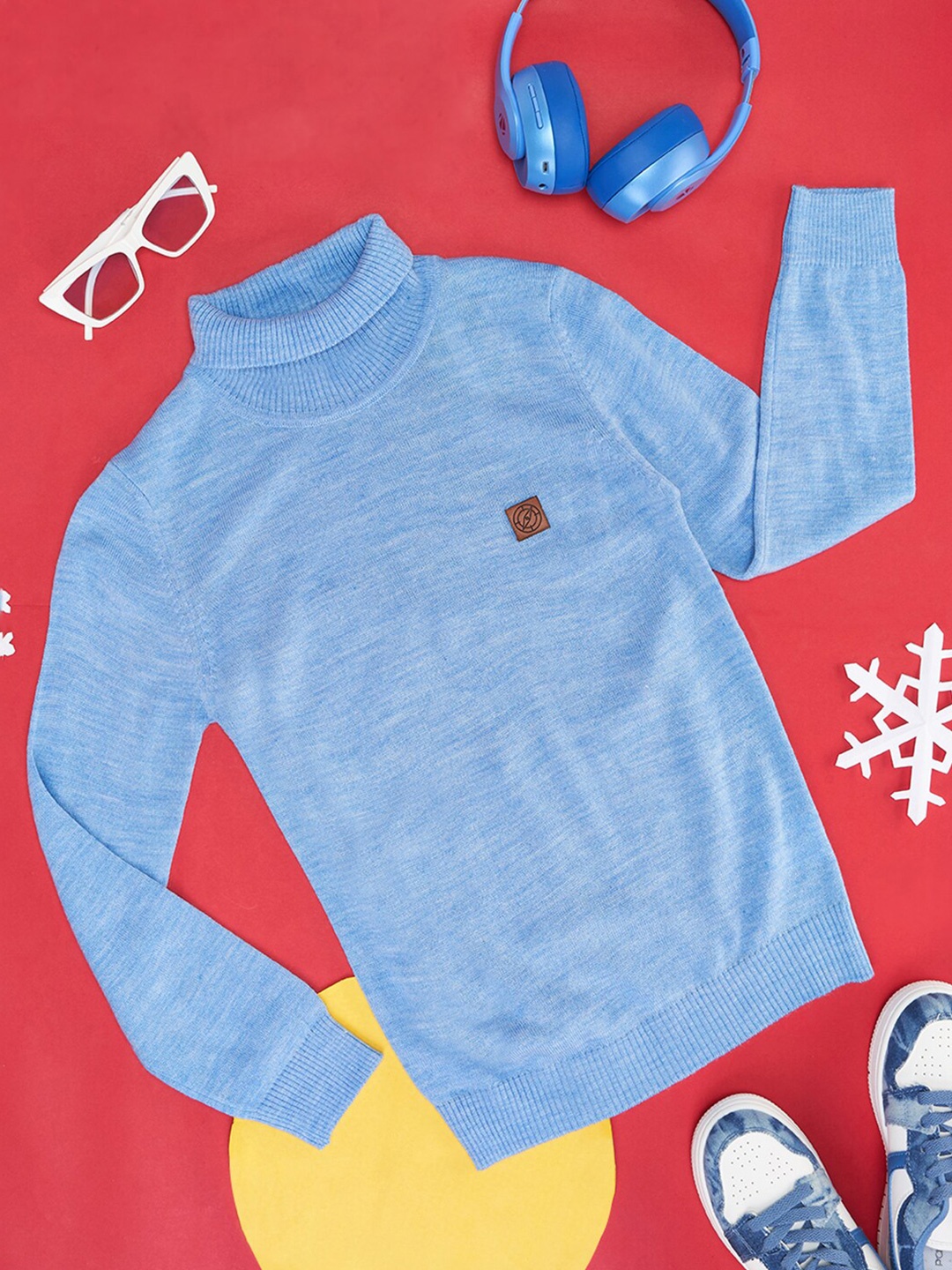 

Pantaloons Junior Boys Turtle Neck Acrylic Pullover, Blue