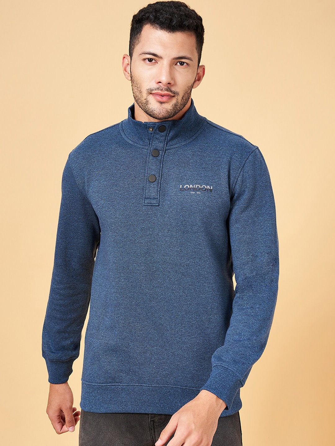 

BYFORD by Pantaloons High Neck Pullover, Blue