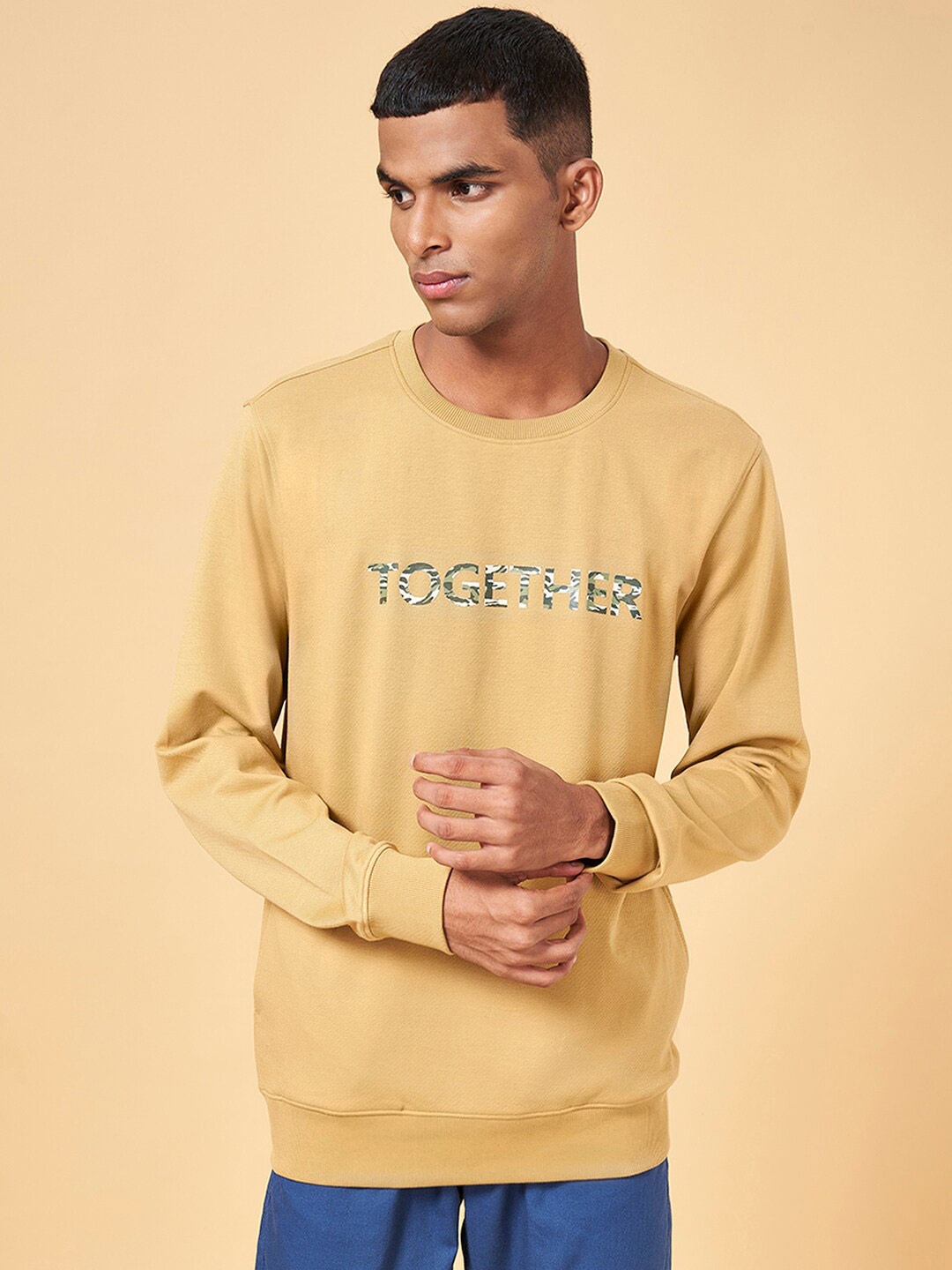 

Urban Ranger by pantaloons Typography Printed Pullover, Brown