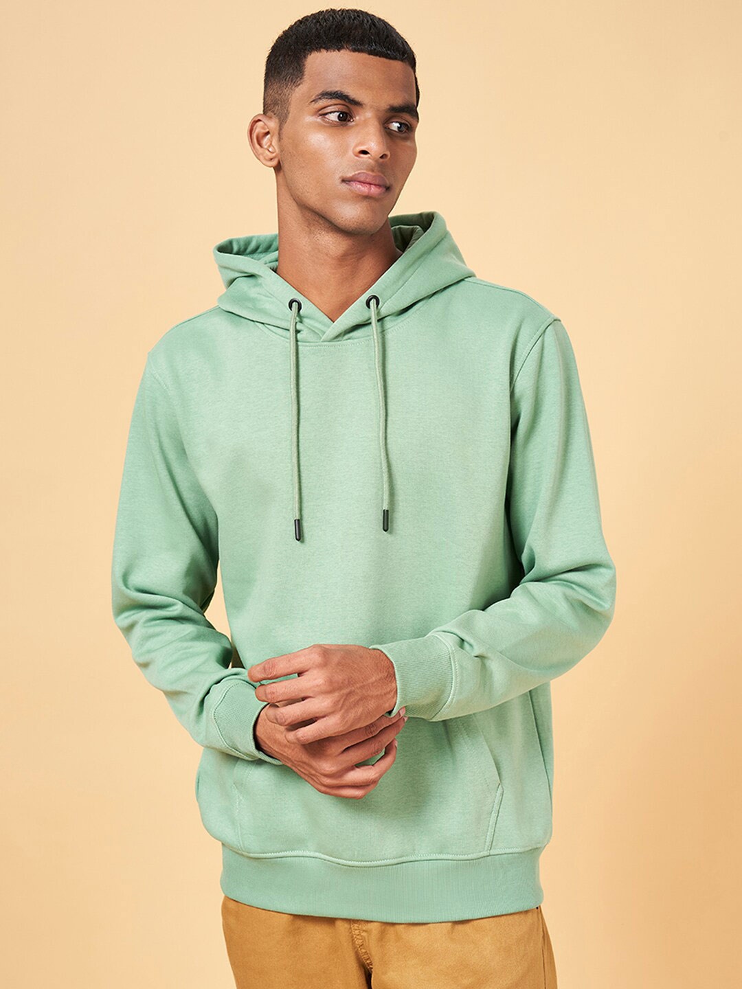 

Urban Ranger by pantaloons Hooded Long Sleeves Pullover, Green
