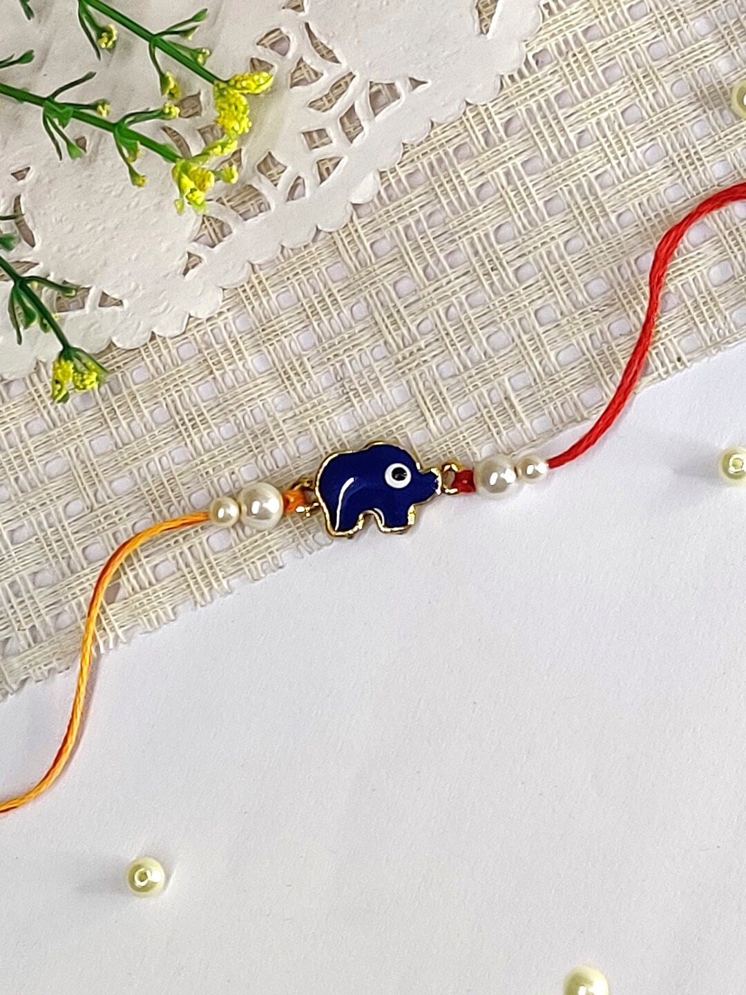 

The Magic Wand Boys Elephant Charm Rakhi, Navy blue