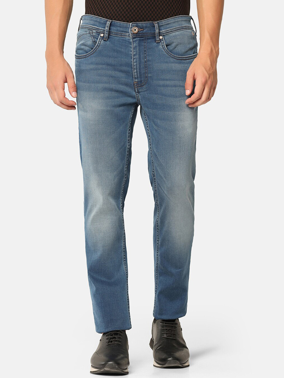 

Blackberrys Men Yonk Skinny Fit Low-Rise Heavy Fade Clean Look Stretchable Jeans, Blue