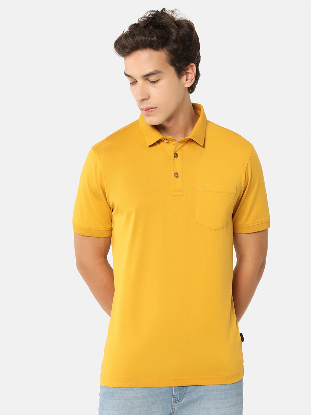 

Blackberrys Polo Collar Slim Fit Cotton T-Shirt, Yellow