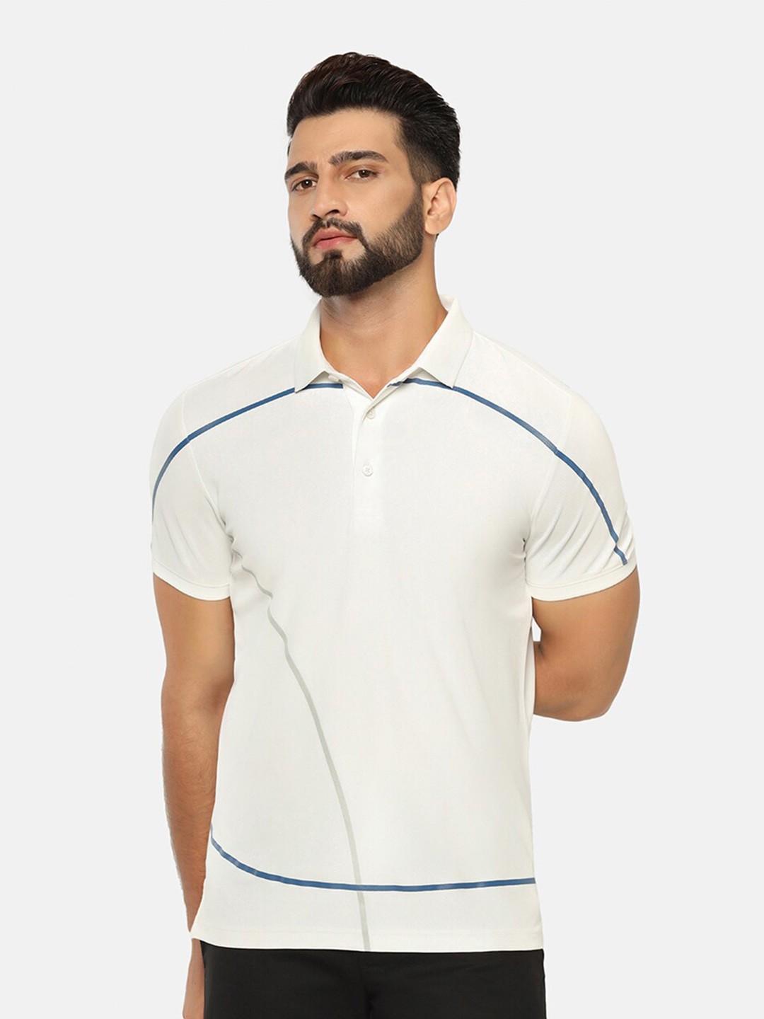 

Blackberrys TechPro Polo Collar Extended Sleeves T-shirt, White
