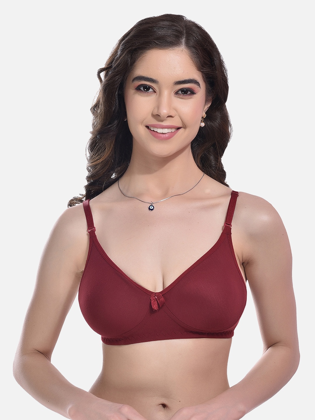 

FIMS Full Coverage Non Padded Everyday Bras With All Day Comfort, Maroon