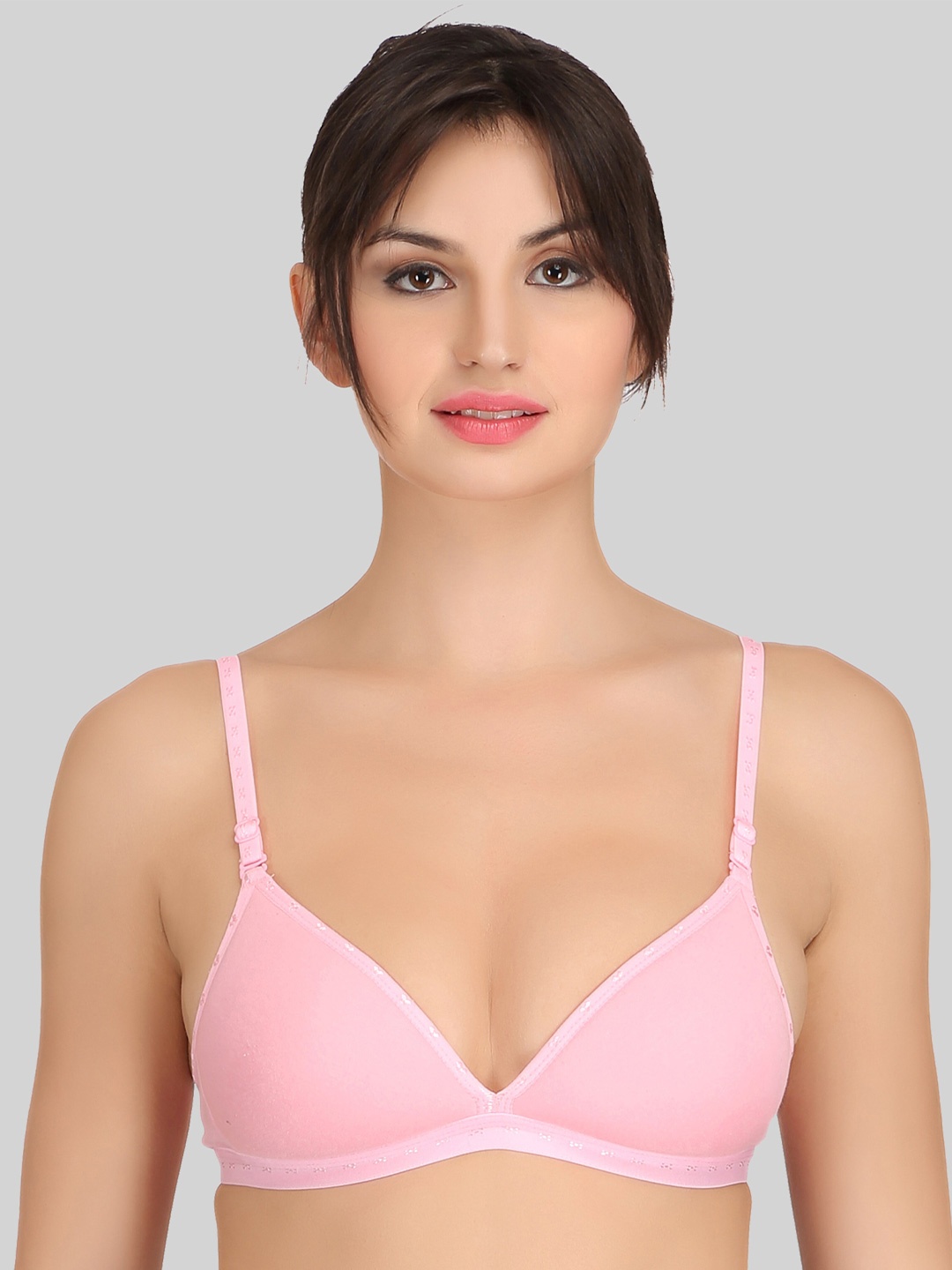 

SELFCARE Soft Cotton Sinker Lightly Padded Everyday T-Shirt Bra, Pink