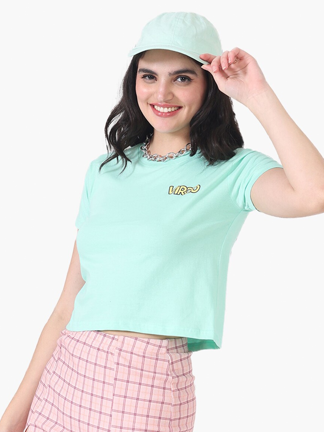 

Virgio Graphic Printed Cotton T-Shirt, Green