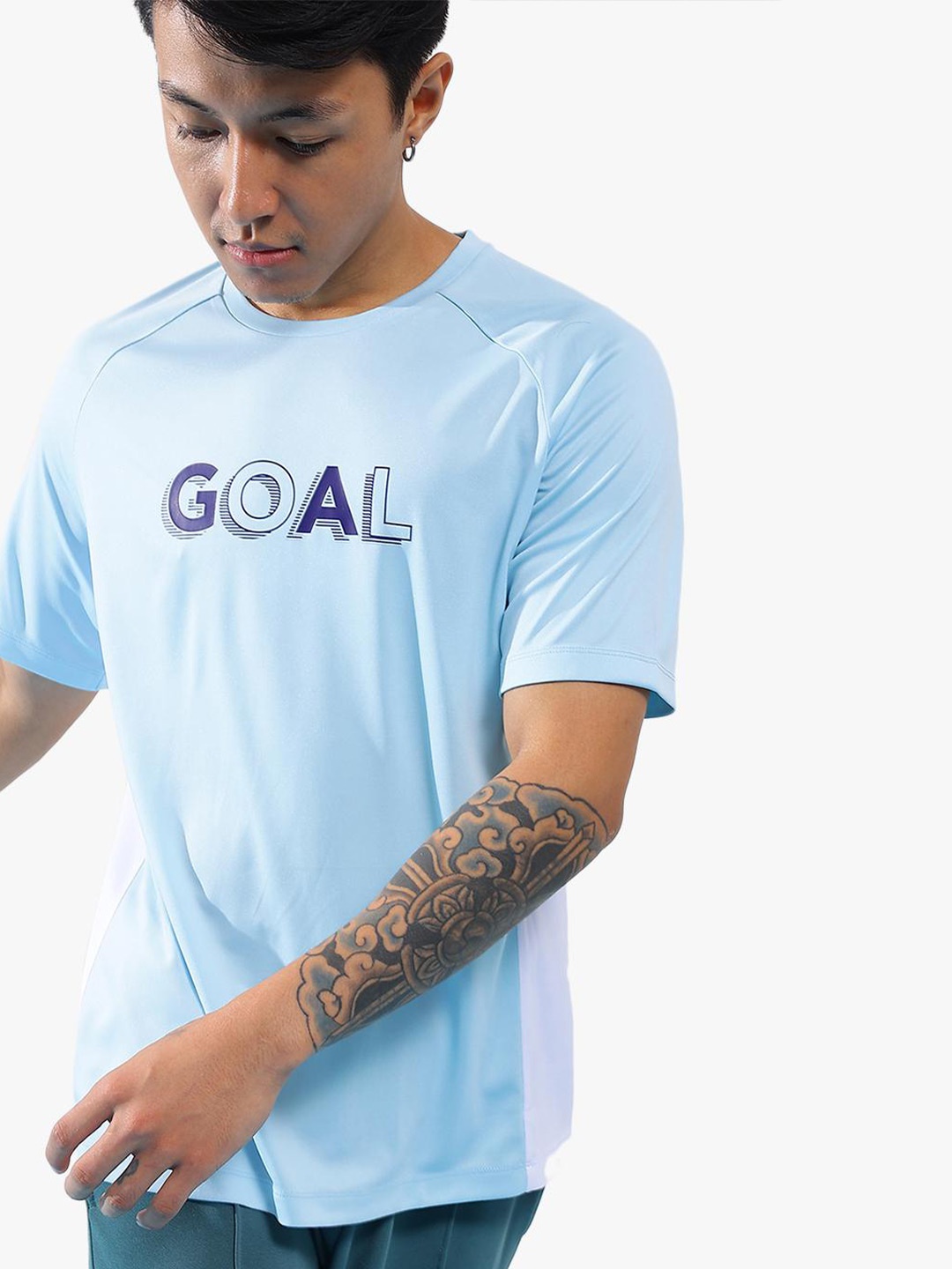 

Virgio Typography Printed Round Neck T-shirt, Blue