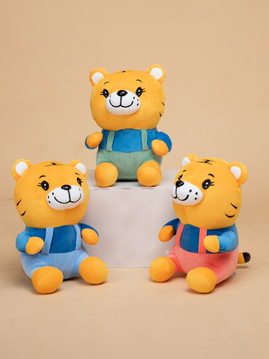 

lAZY BABY Kids Super Soft Silly Tiger Toy, Green