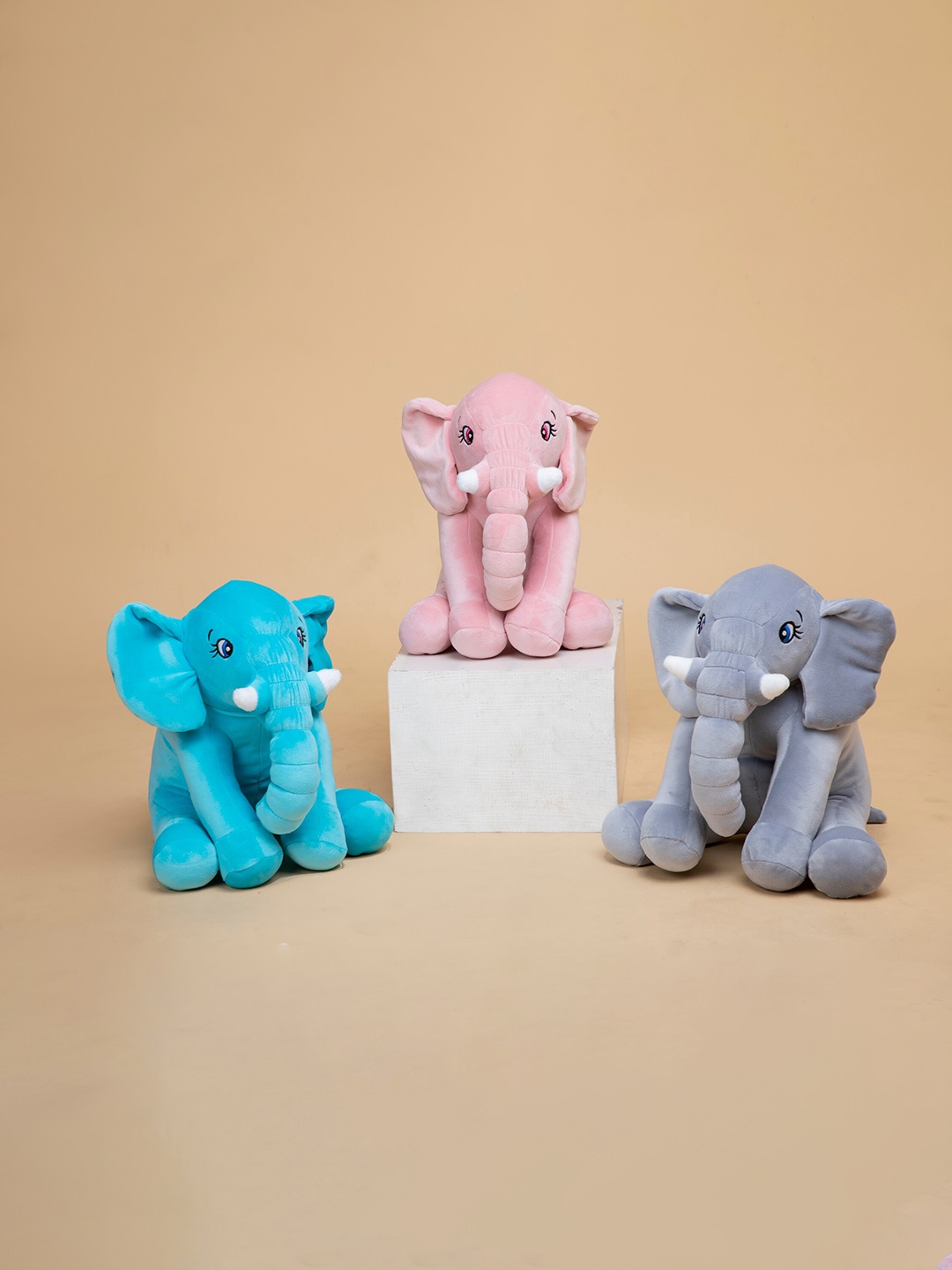 

lAZY BABY Kids Super Soft Great Elephant Toy, Pink