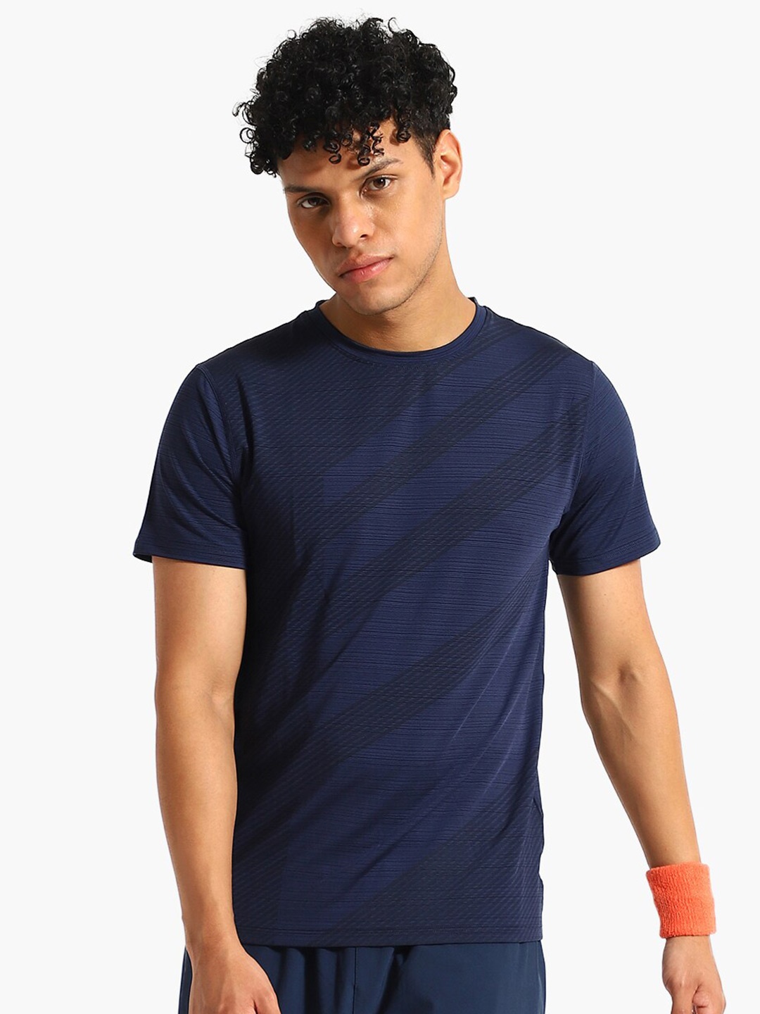 

Virgio Striped Round Neck T-shirt, Blue