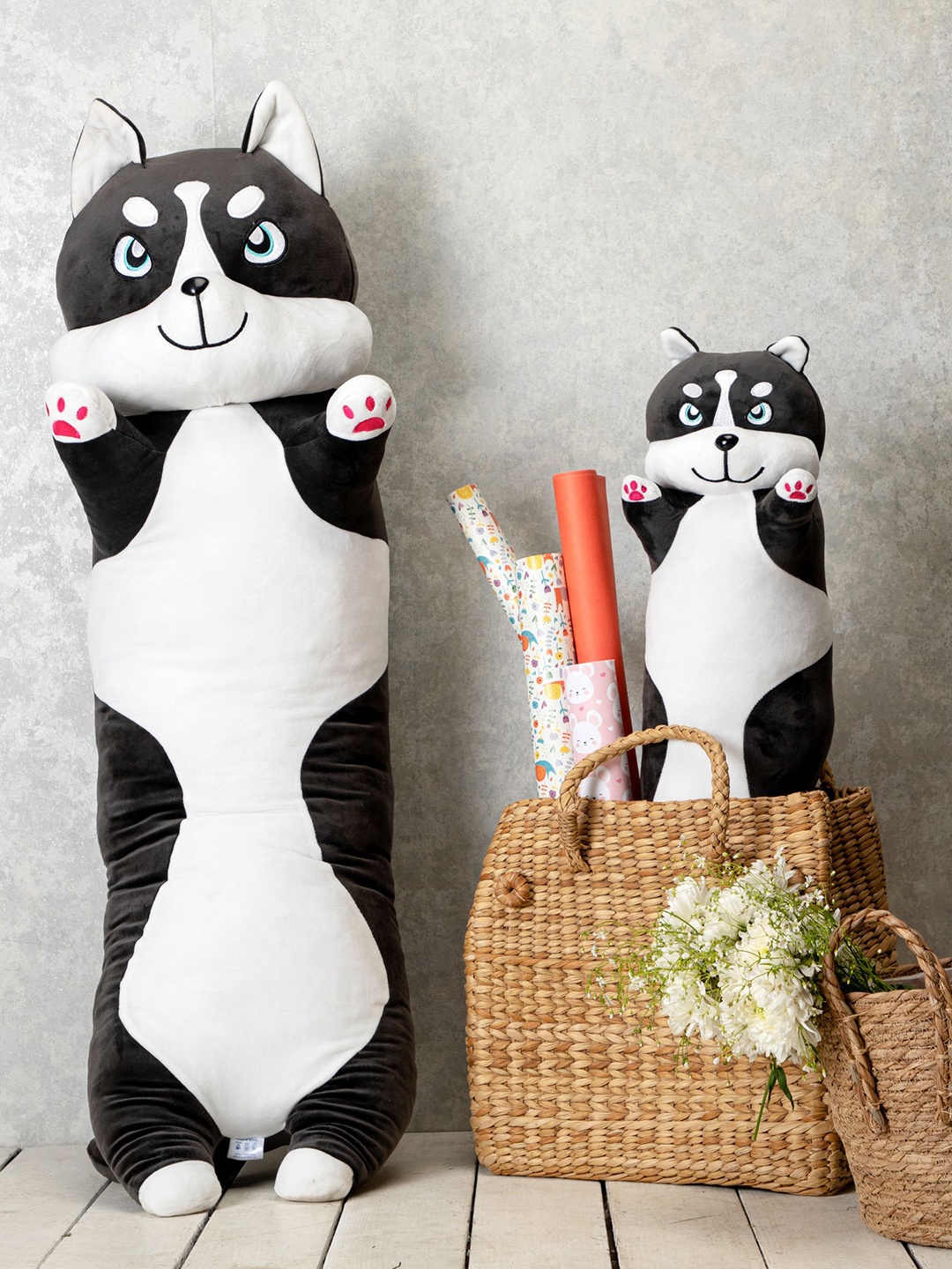 

lAZY BABY Kids Cheerful Cat Soft Toy, Black