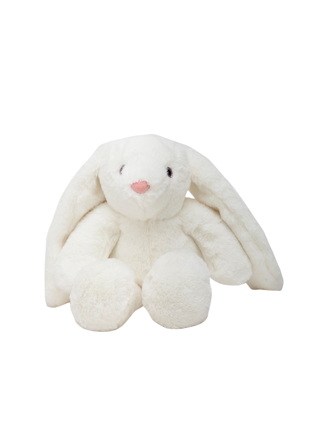 

lAZY BABY Kids Velvet The Curious Bunny Super Soft Toy, White