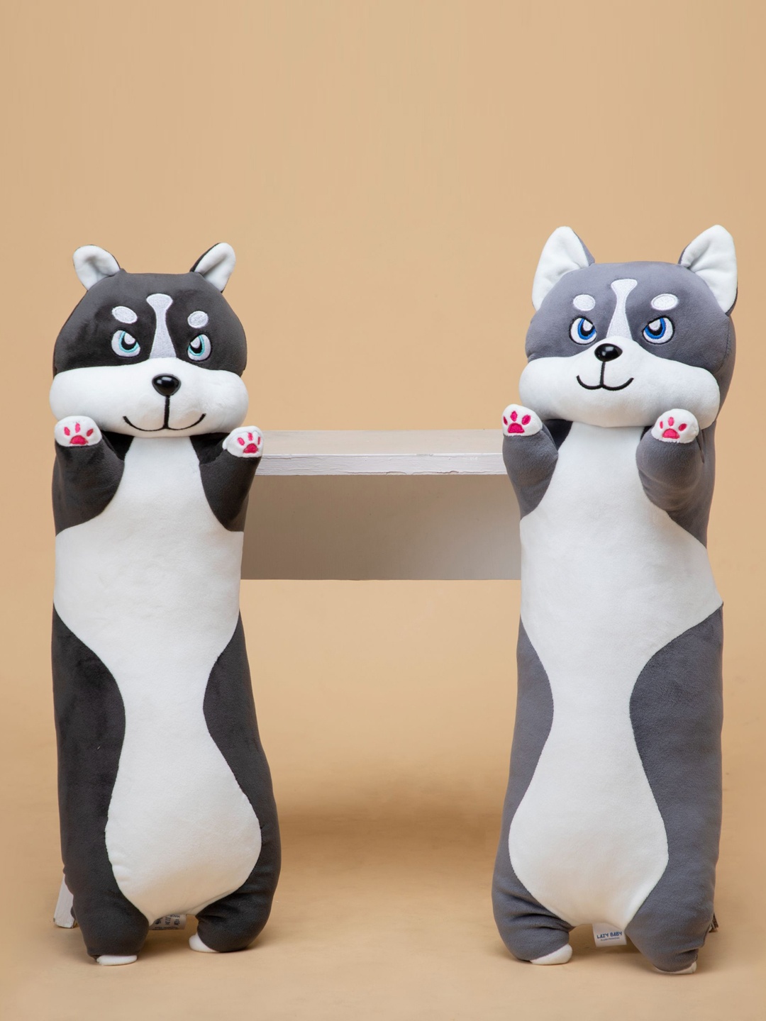 

lAZY BABY Super Soft Cheerful Cat Toy, Grey