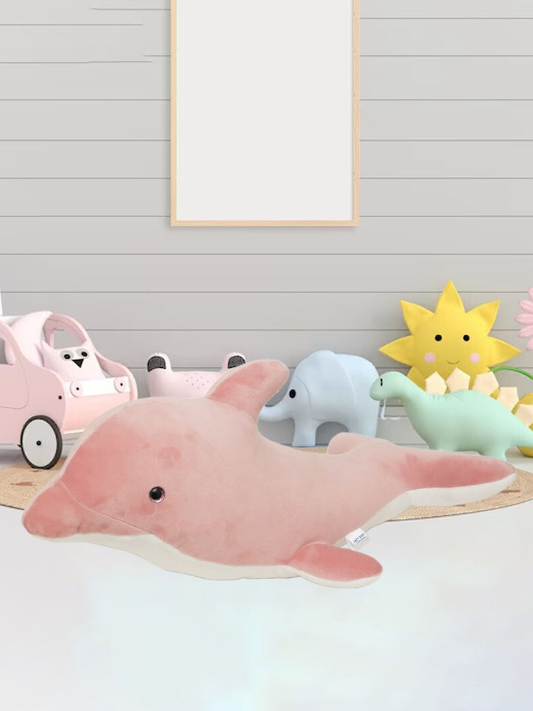 

lAZY BABY Kids Dolphin Skin-Friendly Soft Toy, Pink